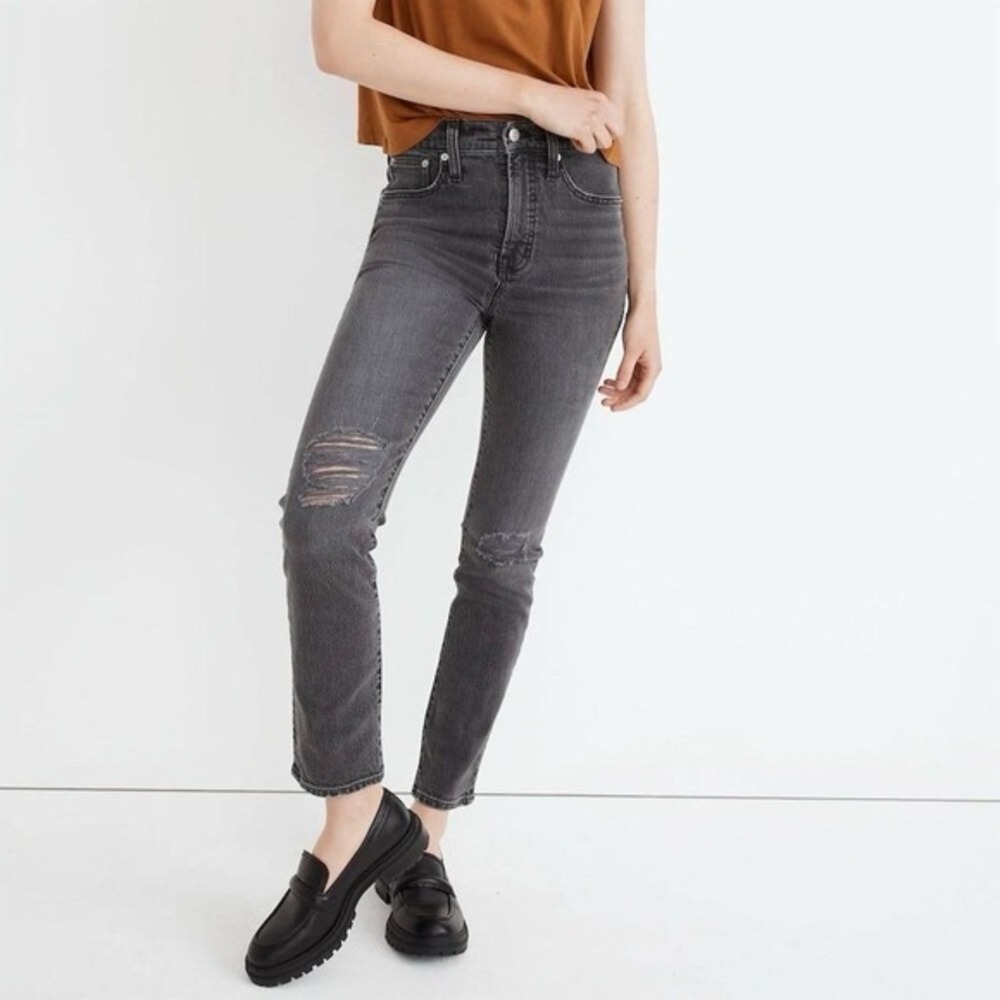 NWT Madewell Women's Perfect Vintage‎ Jean Bartlett Wash Ripped Edition Size 26